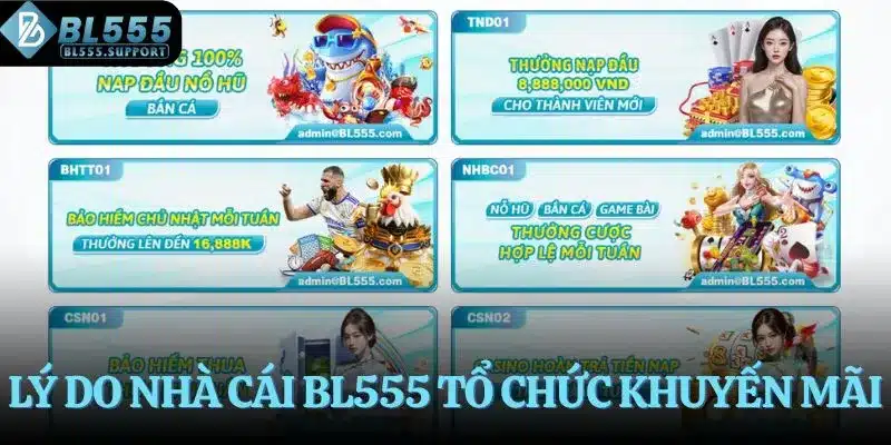 Lý do nhà cái BL555 tổ chức khuyến mãi